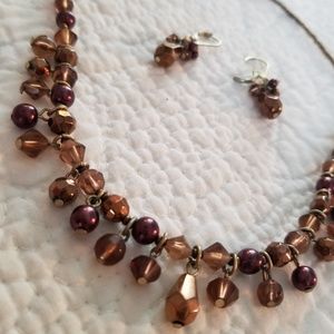Ann Taylor necklace and earring set